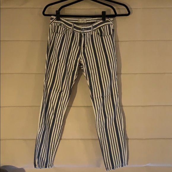 Free People Denim - Free people striped skinny jeans sz 29